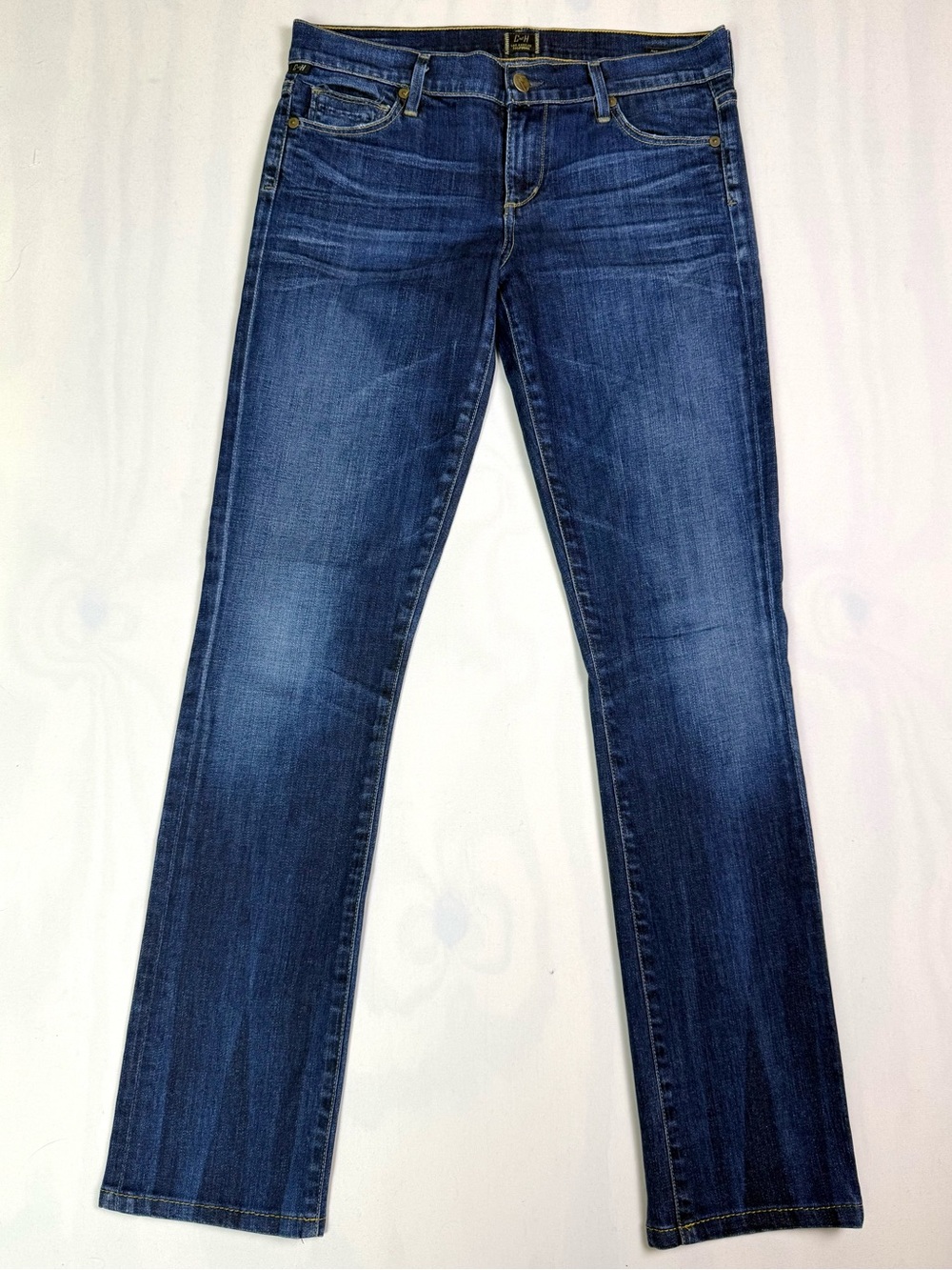 Citizens of Humanity Ava Low Rise Straight Leg Jeans 28 Dark Wash Stretch